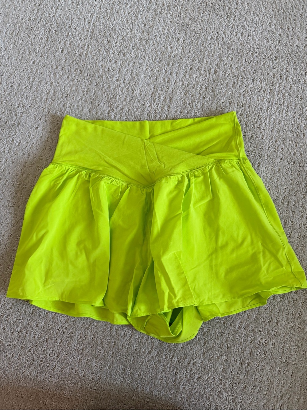 Lime Green OFFLINE By Aerie Real Me Crossover Flowy Short